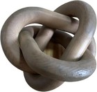 Wood Knot Chain Link Decor - 3 Link Boho Wooden Hand Carved Decorative Wooden   