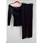 Joseph Ribkoff Women Old Money Velvet Skirt Set Size 8 Rhinestone Detail Elegant
