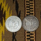 1921 Morgan Silver Dollar Coins Lot Of 2 Circulated  1 United States