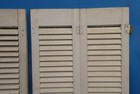 Painted White Wood Wooden Shutters Louvres Window Coverings Parts Shabby Chic