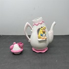 Disney Treasure Craft Alice In Wonderland Cheshire Cat Teapot Ceramic Jar Decor