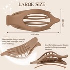 6 Pcs Large Flat Hair Clips For Women Girls French Concord Lay Down Claw Clip   