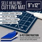 9  X 12  White blue Self Healing 6-ply Double Sided Durable Cutting Mat