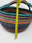 Large Handmade African Bolga Ghana Alaffia Basket 16   X 10     Multicolor