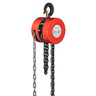 Chain Hoist Block 2 3 5 Ton 10ft Manual Lift Puller W  2 Hooks Ratchet Type