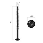 24 Pcs  14x5  Heavy Duty Structural Wood Screws Black Epoxy Coated Star Bit