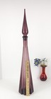 Empoli Ribbed Fluted 29  Amethyst Genie Bottle Decanter Made In Italy Colony 