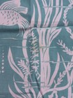 Rare Vintage Under The Sea Kitchen Dish Towel Green Cotton Mid Century Fish Tank