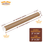  2x24   Kraft Mailing Shipping Packing Tubes 50 cs From The Boxery 