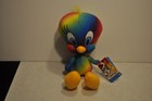 Looney Tunes 11  Rainbow Tie-dye Tweety Bird Plush Stuffed Animal Toy Factory