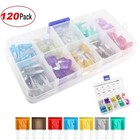 120pcs Mini Blade Fuse Assortment Auto Car Motorcycle Suv Fuses Kit Apm Atm
