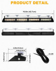 Emergency Strobe Light Bar 2x16 8  Amber White Safety Led Warning Hazard Traffic