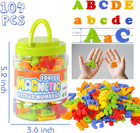 104 Pcs Alphabet Magnetic Letters And Numbers For Toddlers Abc 123 Fridge 