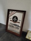 Henkell Extra Dry Imported Framed Breweriana Beer Bar Mirror 13 5  X 17 5 
