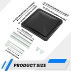 2 Pack 14 x14  Replacement Rv Roof Vent Cover Black Camper  trailer  Vent Cover