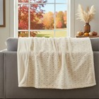 Costco Halloween Embroidered Faux Fur Throw Ghost Blanket White
