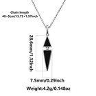 Black Onyx Jewelry Set  925 Sterling Silver Triangle Necklace   Earrings