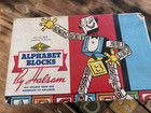 Vintage Wooden Toy Lot Halsam Blocks 3015 Box Heros Train Holgate Car Playskool