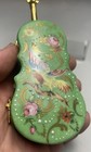 Antique French Painted Porcelain Figural Cello   Violin Box