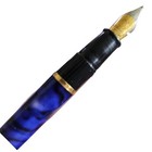 Waterman Phileas Blue Marble Gold Trim Fountain Pen No Box
