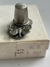 Vintage Metzke Pewter Butterfly Magnetic Thimble Holder W  Thimble Box 475 Bfy