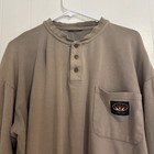 Rasco Fr Men   s Cream Long Sleeve Henley Shirt  No Tags  Hrc 2  Atpv 11  Medium