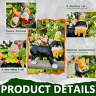 Cat Decorations Outdoore Garden Dwarf Statue - 9  lawn Decoration - Suitable 
