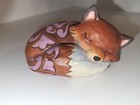 Sleeping Fox Figurine Jim Shore Floral Decorative Design No Box