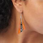 Jay King Sterling Silver Tangerine Chalcedony Earrings  2-1 4 