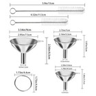 6 Pcs Stainless Steel Mini Funnels For Kitchen Use Large Tiny Small Funnel Set 3