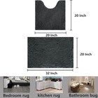 Bathroom Rug Sets 2 Piece  Extra Thick And Absorbent  Non-slip  Machine Washable