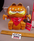 Vintage 1981 Enesco Garfield Cartoon Cat Ceramic Bank Figurine Mib  Feed Kitty