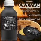 Hand Crafted Caveman    Beard Grow Oil Kit Beard Oil   Balm Boars Hair Beard Brush
