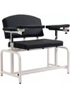 Phlebotomy Blood Draw Chair 31 5  Black Dual Padded Flip Arms