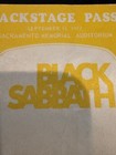 Original 1972 Black Sabbath Ozzy Osbourne Back Stage Pass Unused