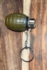Vintage Miniature Hand Grenade Cigarette Lighter Keychain Made In Korea
