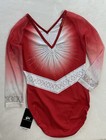New Gk Elite Leotard Gymnastics Custom Rhinestone Bling Competition Size  Axl