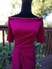 Vintage Adrianna Papell Cowl Beaded Neck Formal Gown Size 12  item A21 