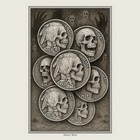 Hobo Nickel Skull Art Print 8x10    ghost Mint      Buffalo Nickel Practice Coin