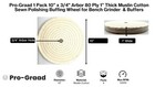 Pro-graad 1 Pack 10    X 3 4    Arbor X 80 Ply Extra Thick Buffing Polishing Wheel