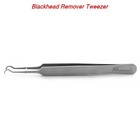 2pcs Blackhead Remover Tweezers Acne Pimple Blemish Extractor Curved Needle Tool