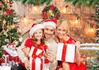 12x10ft Christmas Barn Wood Door Photography Backdrop Xmas Tree Snow Gift Wall F
