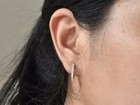 2 Ct Round Cut Lab Created Diamond Woman s Hoop Earrings 14k Yellow Gold Finish