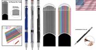 Durable Mechanical Pencil Set - 3 Pencils   Black colored Refills Included