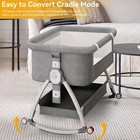Baby Bassinet Bedside Crib Folding Portable Crib Height Adjustable Sleeping Bed