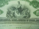 International Nickel Company Of Canada Stock Certificate 10 Shares 1930 Common