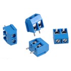50 Pcs 2-pin Screw Terminal Block Connector 5 08mm Pitch Pcb Mount Blue 50x