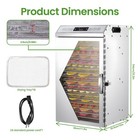 24h Setting 18 Trays Food Dehydrator Machine 304 Stainless Steel Commercial