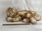 Orange Tabby Ginger Cat Russ Yomika Plush Blue Eyes Long Hair Vtg Realistic