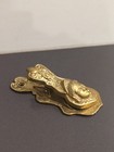  Vintage Brass Victorian Face Clip Note Paper Holder Wall Mount Brass M67